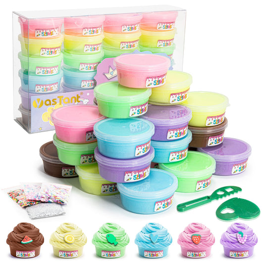 Kit de baba de mantequilla esponjosa de 24 piezas para niños