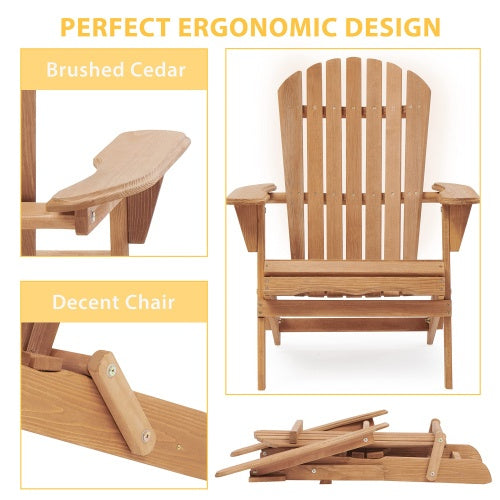 Dúo de sillas plegables Adirondack