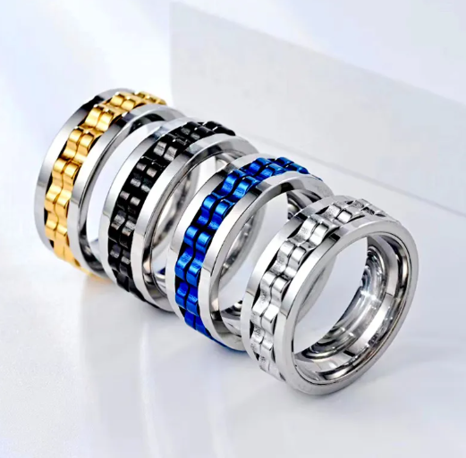 Titanium Spinner Fidget Ring