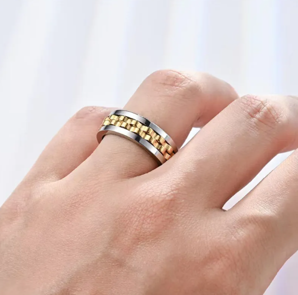 Titanium Spinner Fidget Ring