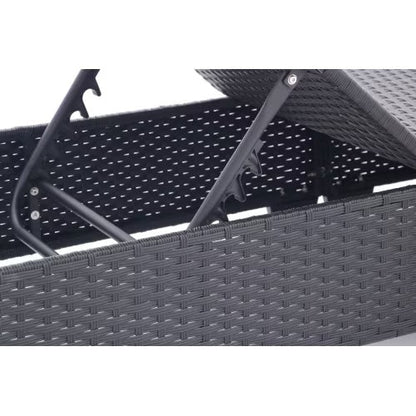 Elegant Poolside Rattan Loungers