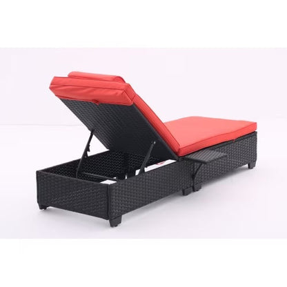 Elegant Poolside Rattan Loungers