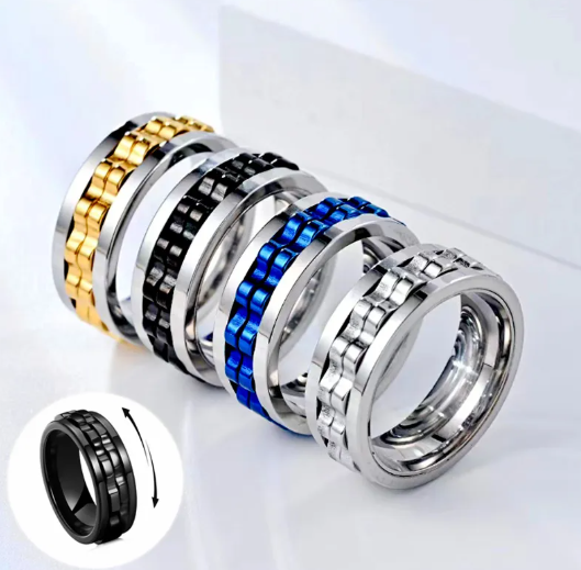 Titanium Spinner Fidget Ring