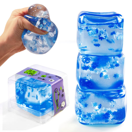 Squishy Ice Cube Stress Balls - 3Pack