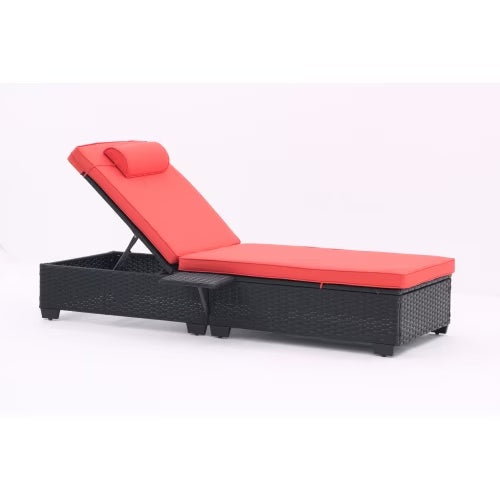 Elegant Poolside Rattan Loungers