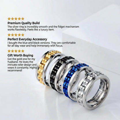 Titanium Spinner Fidget Ring
