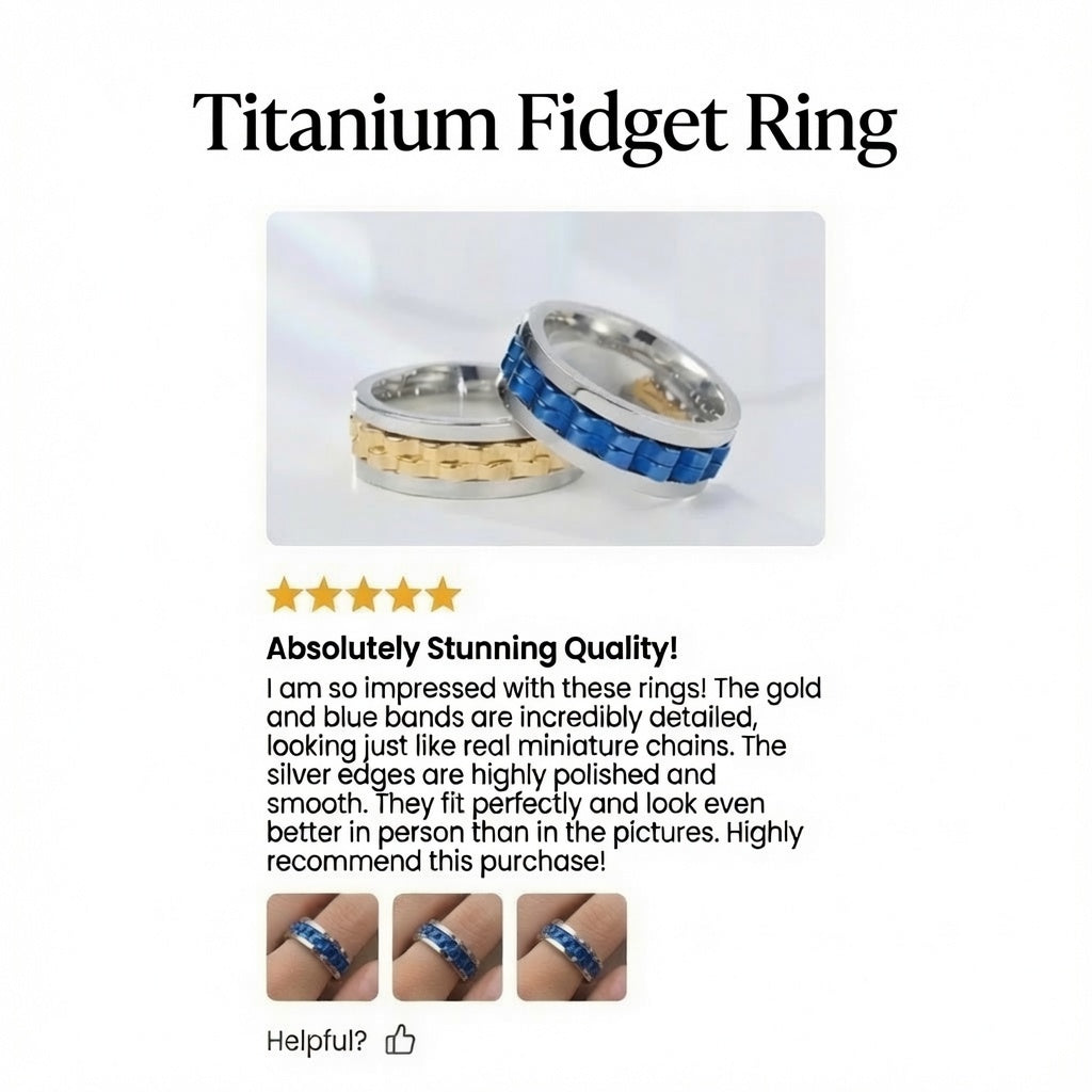 Titanium Spinner Fidget Ring