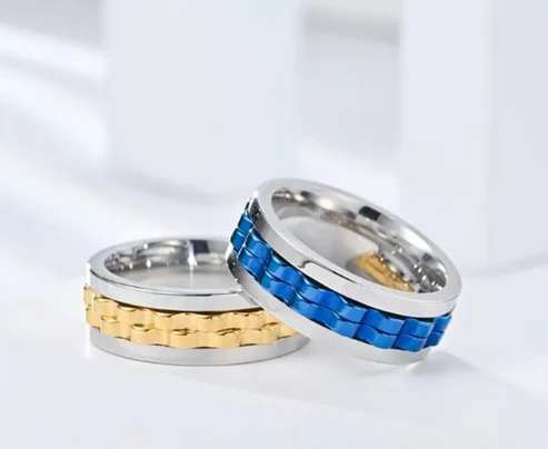 Titanium Spinner Fidget Ring